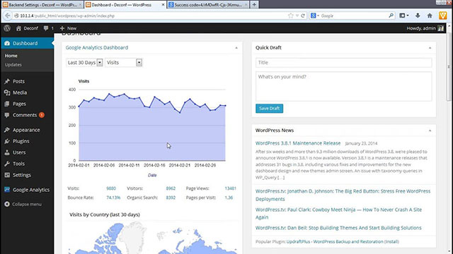Plugin Google Analytics Dashboard cho wordpress
