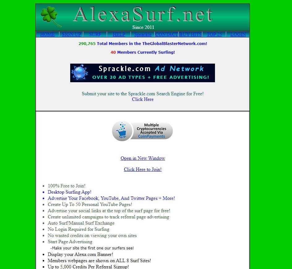 Giao diện của Alexasurf.net
